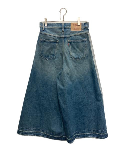 Hysteric Glamour（ヒステリックグラマー）Hysteric Glamour (ヒステリックグラマー) シルバーサイドライン 8分丈ワイドデニムパンツ インディゴ サイズ:SIZE Sの古着・服飾アイテム