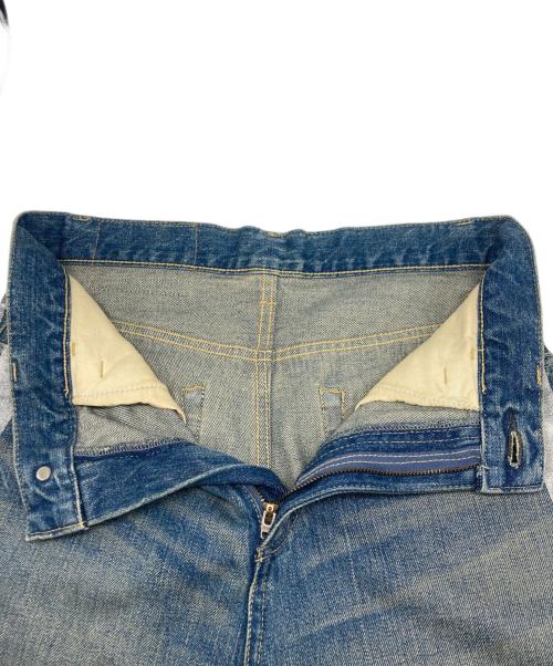 Hysteric Glamour（ヒステリックグラマー）Hysteric Glamour (ヒステリックグラマー) シルバーサイドライン 8分丈ワイドデニムパンツ インディゴ サイズ:SIZE Sの古着・服飾アイテム