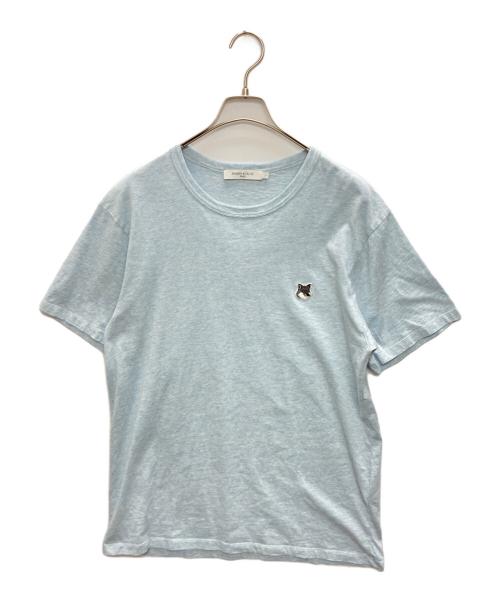 maison kitsune（メゾンキツネ）maison kitsune (メゾンキツネ) ロゴTシャツ スカイブルー サイズ:SIZE Lの古着・服飾アイテム
