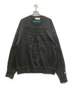 el conductorh×MUZEコンダクター×ミューズ）の古着「Cord Embroidered Crew Neck Sweater」｜グレー