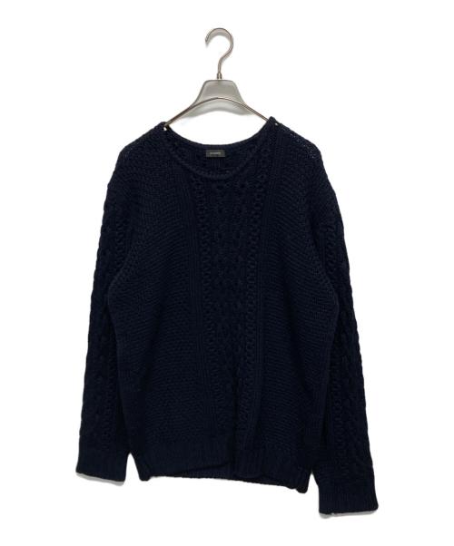 JIL SANDER（ジルサンダー）JIL SANDER (ジルサンダー) ローゲージケーブルニット ネイビー サイズ:SIZE 52の古着・服飾アイテム