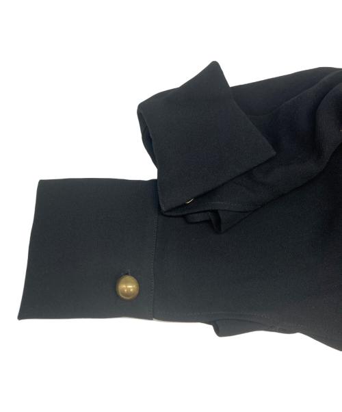 J.W.ANDERSON（ジェイダブリューアンダーソン）J.W.ANDERSON (ジェイダブリューアンダーソン) フロントボタンデザインプルオーバーシャツ ブラック サイズ:36の古着・服飾アイテム