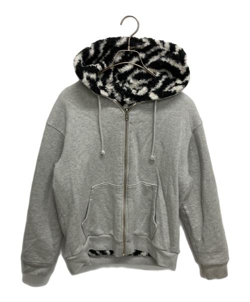 Denim Tears（デニムティアーズ）Denim Tears (デニムティアーズ) 裏地ボアジップパーカー グレー サイズ:SIZE Sの古着・服飾アイテム
