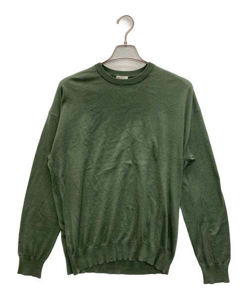 cash & barba（キャッシュアンドバルバ）cash & barba (キャッシュアンドバルバ) シーアイランドコットン ニット グリーン(SAGE) サイズ:SIZE 2の古着・服飾アイテム