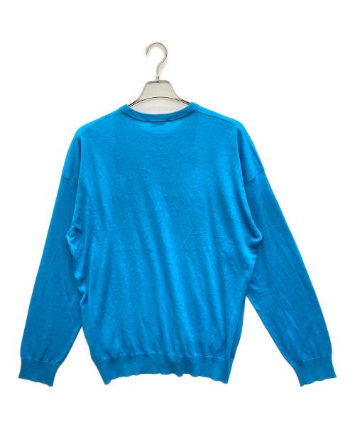 cash & barba（キャッシュアンドバルバ）cash & barba (キャッシュアンドバルバ) シーアイランドコットン ニット ブルー サイズ:SIZE 4の古着・服飾アイテム