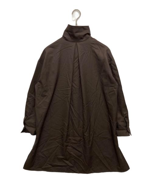 CABAN（キャバン）CABAN (キャバン) ウールツイル ハイネックロングシャツ ブラウン サイズ:SIZE Sの古着・服飾アイテム