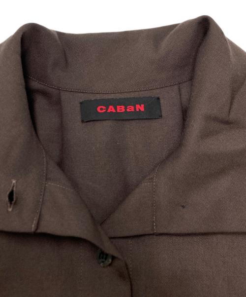 CABAN（キャバン）CABAN (キャバン) ウールツイル ハイネックロングシャツ ブラウン サイズ:SIZE Sの古着・服飾アイテム
