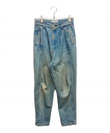 rito structure（リト ストラクチャー）の古着「タックデニムパンツ」｜インディゴ