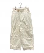 CABANキャバン）の古着「コットンレーヨンチノ クロップドパンツ」｜アイボリー