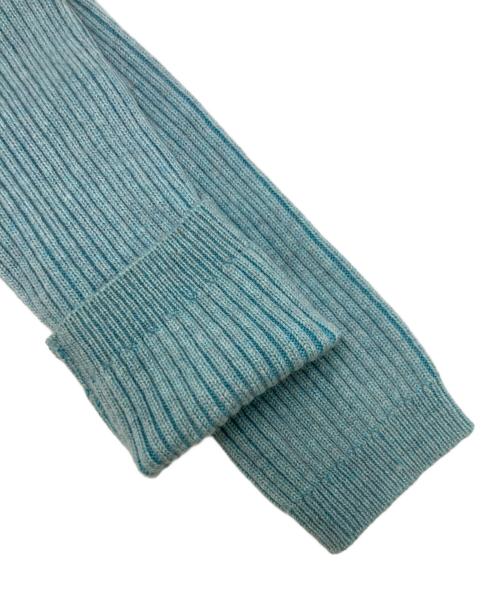 CABAN（キャバン）CABaN (キャバン) ウールコットンカシミヤ リブ タートルニットプルオーバー スカイブルー サイズ:SIZE Freeの古着・服飾アイテム