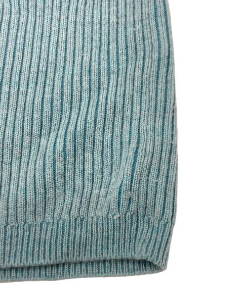 CABAN（キャバン）CABaN (キャバン) ウールコットンカシミヤ リブ タートルニットプルオーバー スカイブルー サイズ:SIZE Freeの古着・服飾アイテム