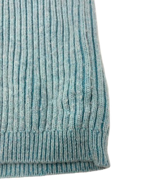 CABAN（キャバン）CABaN (キャバン) ウールコットンカシミヤ リブ タートルニットプルオーバー スカイブルー サイズ:SIZE Freeの古着・服飾アイテム