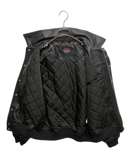 FUBU（フブ）FUBU (フブ) ECO LEATHER BLOUSON ブラック サイズ:SIZE　Lの古着・服飾アイテム