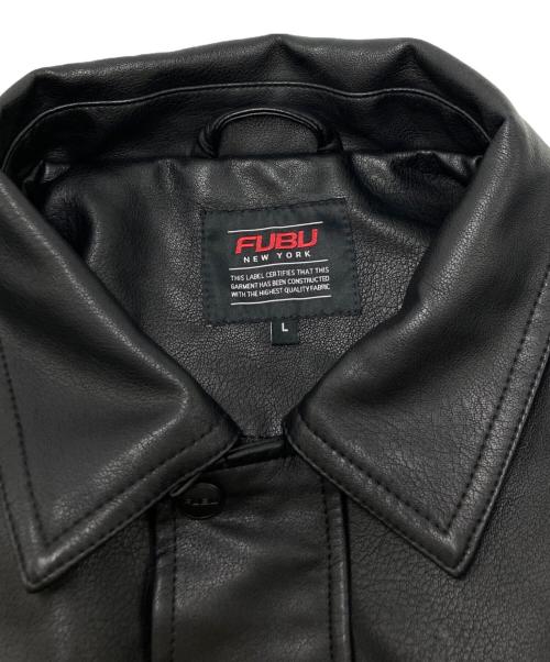 FUBU（フブ）FUBU (フブ) ECO LEATHER BLOUSON ブラック サイズ:SIZE　Lの古着・服飾アイテム