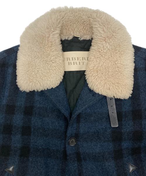 BURBERRY BRIT（バーバリーブリット）BURBERRY BRIT (バーバリーブリット) チェックウールジャケット ブルー サイズ:SIZE Mの古着・服飾アイテム