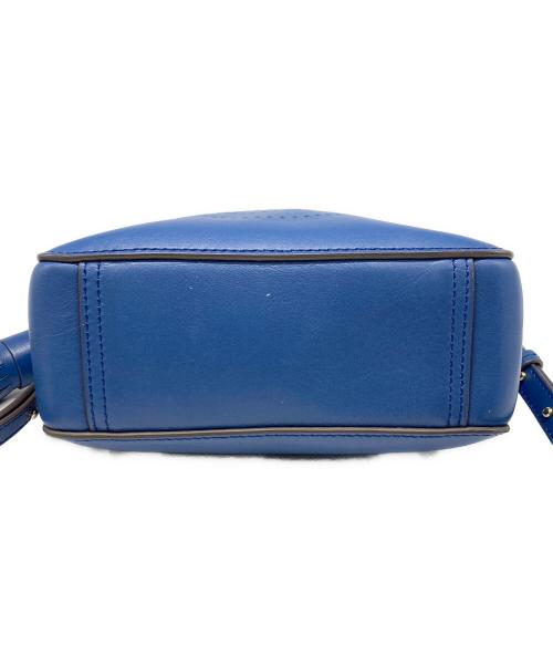 ANYA HINDMARCH（アニヤ・ハインドマーチ）ANYA HINDMARCH (アニヤハインドマーチ) スマイルレザーショルダーバッグ ブルーの古着・服飾アイテム