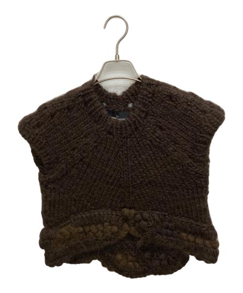 tricot COMME des GARCONS（トリココムデギャルソン）tricot COMME des GARCONS (トリココムデギャルソン) ウールニットベスト ブラウン サイズ:SIZE FREEの古着・服飾アイテム
