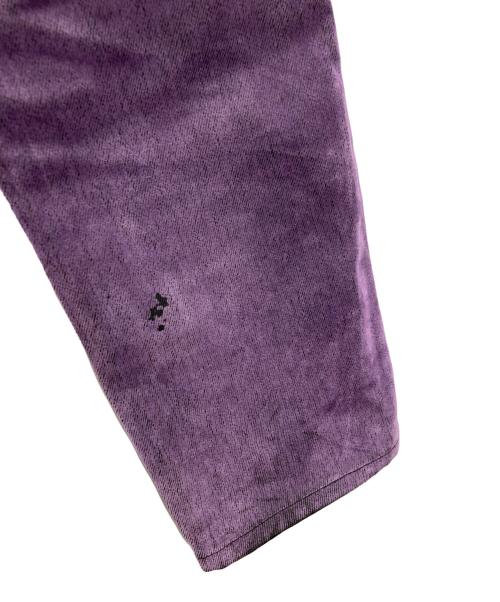 JOHN LAWRENCE SULLIVAN（ジョン ローレンス サリバン）JOHN LAWRENCE SULLIVAN (ジョン ローレンス サリバン) 5POCKET FLOCKED DENIM PANTS パープル サイズ:SIZE 44の古着・服飾アイテム