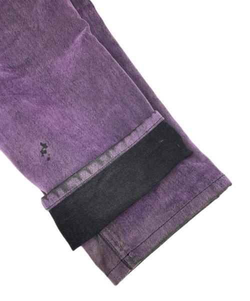 JOHN LAWRENCE SULLIVAN（ジョン ローレンス サリバン）JOHN LAWRENCE SULLIVAN (ジョン ローレンス サリバン) 5POCKET FLOCKED DENIM PANTS パープル サイズ:SIZE 44の古着・服飾アイテム