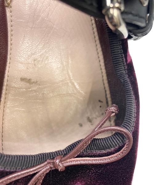 MIU MIU（ミュウミュウ）MIU MIU (ミュウミュウ) ジュートソールストラップパンプス パープル サイズ:37 1/2の古着・服飾アイテム