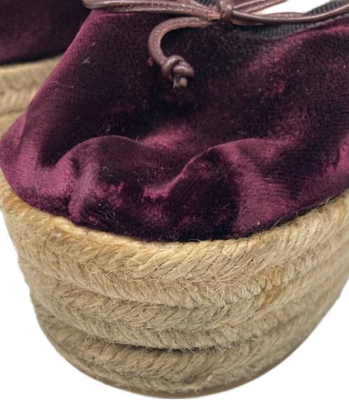 MIU MIU（ミュウミュウ）MIU MIU (ミュウミュウ) ジュートソールストラップパンプス パープル サイズ:37 1/2の古着・服飾アイテム