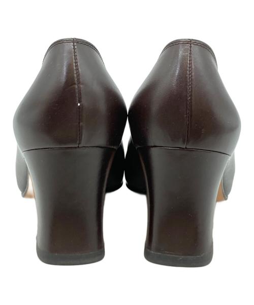 Salvatore Ferragamo（サルヴァトーレ フェラガモ）Salvatore Ferragamo (サルヴァトーレ フェラガモ) ヴァラ金具ヒールパンプス ブラウン サイズ:5の古着・服飾アイテム