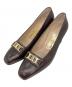 Salvatore Ferragamo（サルヴァトーレ フェラガモ）の古着「ヴァラ金具ヒールパンプス」｜ブラウン