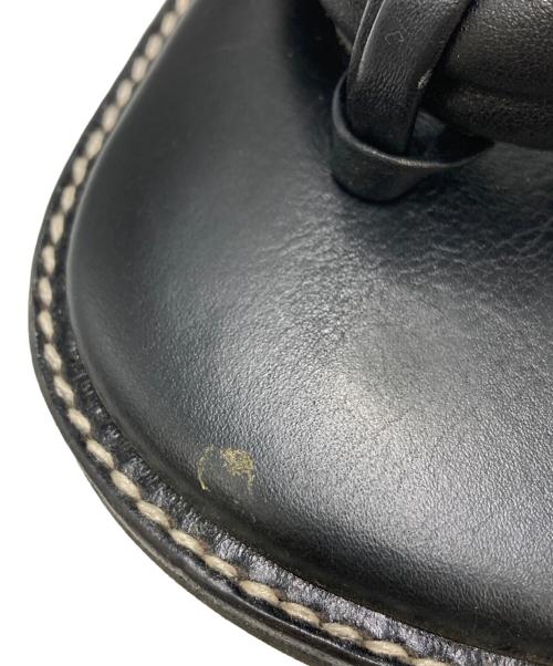 Azuma（アズマ）Azuma (アズマ) レザー雪駄サンダル ブラック サイズ:不明の古着・服飾アイテム