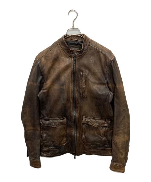 ALL SAINTS（オールセインツ）ALL SAINTS (オールセインツ) レザージャケット ブラウン サイズ:SIZE Mの古着・服飾アイテム