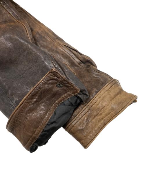 ALL SAINTS（オールセインツ）ALL SAINTS (オールセインツ) レザージャケット ブラウン サイズ:SIZE Mの古着・服飾アイテム