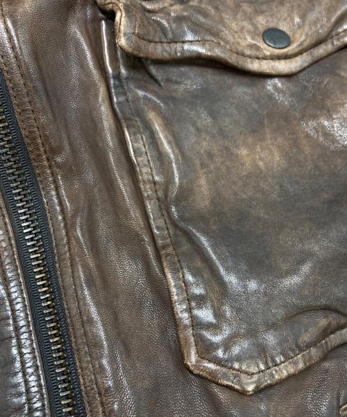 ALL SAINTS（オールセインツ）ALL SAINTS (オールセインツ) レザージャケット ブラウン サイズ:SIZE Mの古着・服飾アイテム