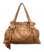 MIU MIUミュウミュウ）の古着「サイドリボンレザーバッグ」｜ブラウン