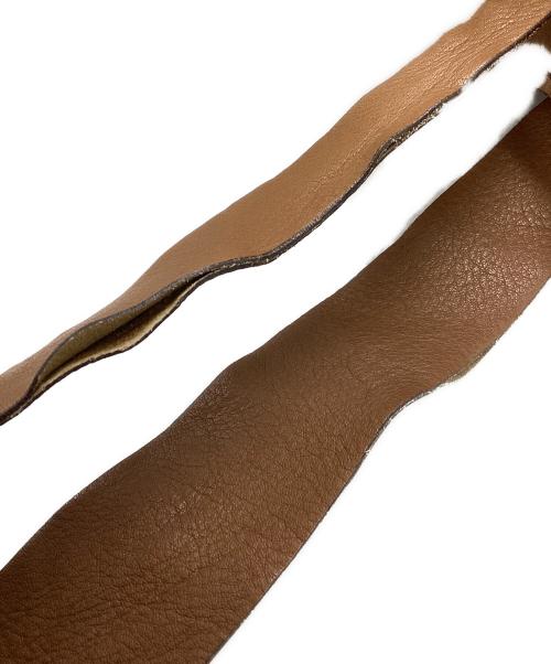 MIU MIU（ミュウミュウ）MIU MIU (ミュウミュウ) サイドリボンレザーバッグ ブラウンの古着・服飾アイテム