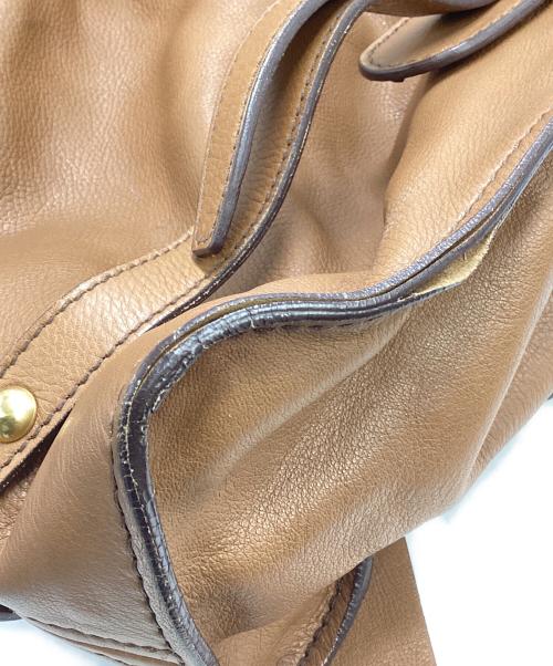 MIU MIU（ミュウミュウ）MIU MIU (ミュウミュウ) サイドリボンレザーバッグ ブラウンの古着・服飾アイテム