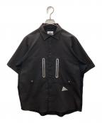and wanderアンドワンダー）の古着「tech Short Sleeve shirt」｜ブラック