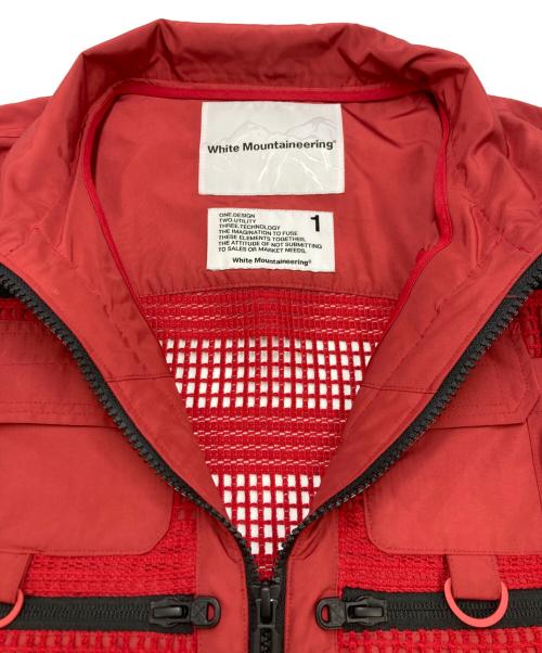 WHITE MOUNTAINEERING（ホワイトマウンテ二アニング）WHITE MOUNTAINEERING (ホワイトマウンテ二アニング) MESH CONTRASTED LUGGAGE VEST レッド サイズ:SIZE 1の古着・服飾アイテム