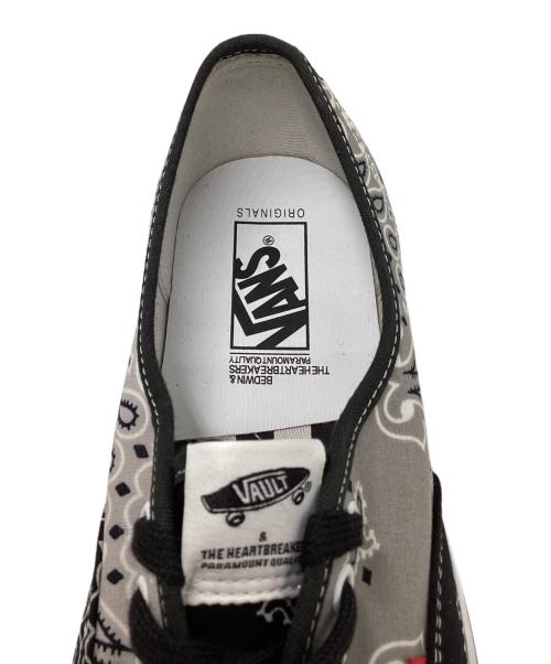 VANS VAULT（バンズボルト）VANS VAULT (バンズボルト) BEDWIN &THE HEARTBREAKERS (ベドウィンアンドザ ハートブレイカーズ) コラボオーセンティック グレー×ブラック サイズ:SIZE US10.5の古着・服飾アイテム