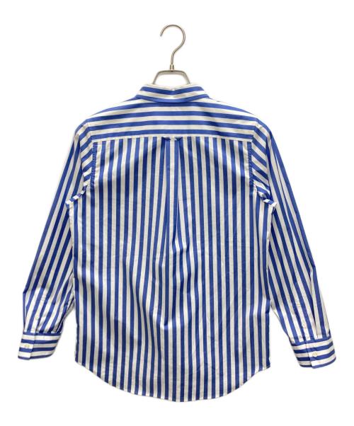 L'EQUIPE（レキップ）L'EQUIPE (レキップ) ピンタックストライプシャツ ブルー×ホワイト サイズ:SIZE　38の古着・服飾アイテム