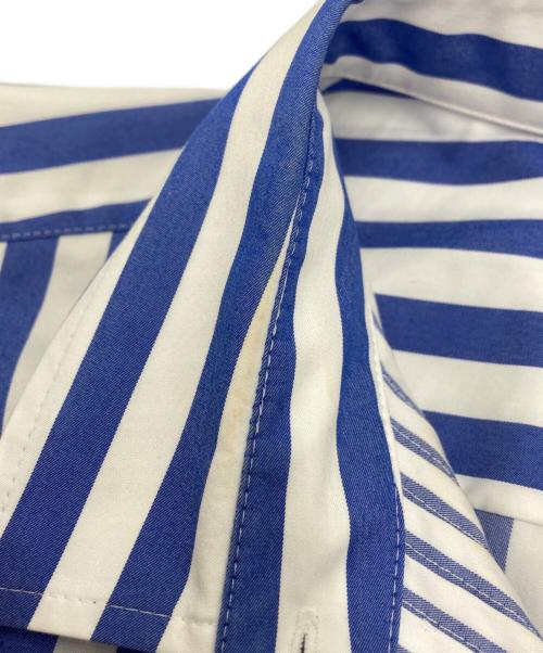 L'EQUIPE（レキップ）L'EQUIPE (レキップ) ピンタックストライプシャツ ブルー×ホワイト サイズ:SIZE　38の古着・服飾アイテム