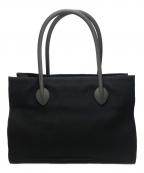 MIU MIUミュウミュウ）の古着「ロゴ型押しトートバッグ」｜ブラック