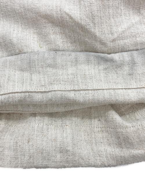 CAMPHOR WOOD（カンファーウッド）CAMPHOR WOOD (カンファーウッド) open collar cotton linen belted l/s jump suit ベージュ サイズ:SIZE Lの古着・服飾アイテム