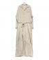 CAMPHOR WOOD（カンファーウッド）の古着「open collar cotton linen belted l/s jump suit」｜ベージュ