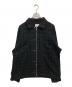 CAMPHOR WOOD（カンファーウッド）の古着「lame tweed double zipper shirt jacket」｜ブラック