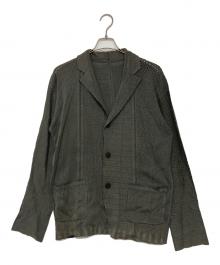 ISSEY MIYAKE MEN（イッセイミヤケメン）の古着「ニットテーラードジャケット」｜グレー