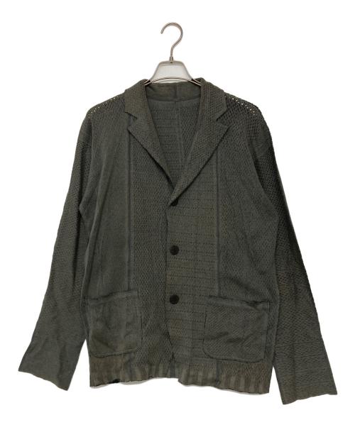 ISSEY MIYAKE MEN（イッセイミヤケメン）ISSEY MIYAKE MEN (イッセイミヤケメン) ニットテーラードジャケット グレー サイズ:SIZE 3の古着・服飾アイテム