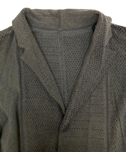 ISSEY MIYAKE MEN（イッセイミヤケメン）ISSEY MIYAKE MEN (イッセイミヤケメン) ニットテーラードジャケット グレー サイズ:SIZE 3の古着・服飾アイテム