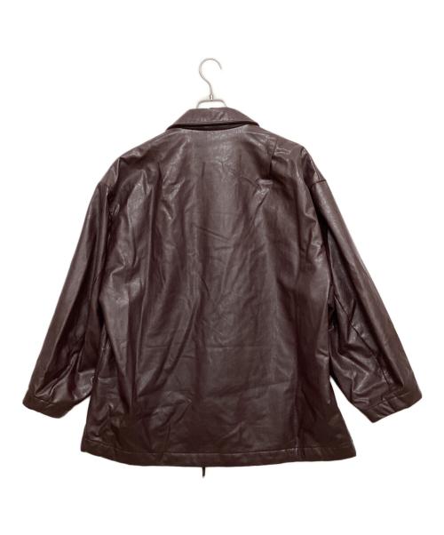 N.HOOLYWOOD（エヌ ハリウッド）N.HOOLYWOOD (エヌ ハリウッド) Ameri (アメリ) FAKE LEATHER JACKET ブラウン サイズ:SIZE　Mの古着・服飾アイテム
