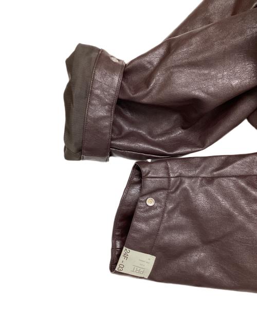 N.HOOLYWOOD（エヌ ハリウッド）N.HOOLYWOOD (エヌ ハリウッド) Ameri (アメリ) FAKE LEATHER JACKET ブラウン サイズ:SIZE　Mの古着・服飾アイテム