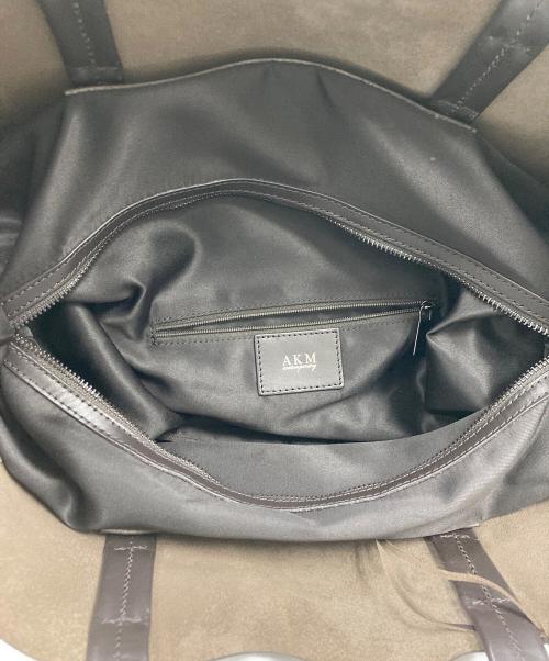 AKM Contemporary（エーケーエムコンテンポラリー）AKM Contemporary (エーケーエムコンテンポラリー) レザートートバッグ ブラウンの古着・服飾アイテム