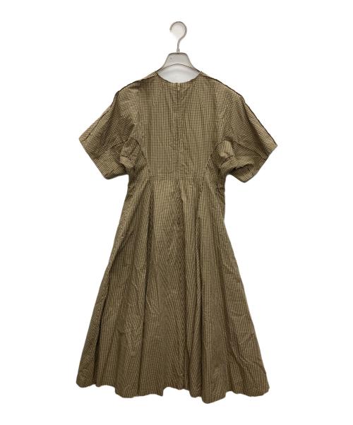 BLAMINK（ブラミンク）BLAMINK (ブラミンク) ギンガムチェックロングワンピース ブラウン サイズ:SIZE 36の古着・服飾アイテム